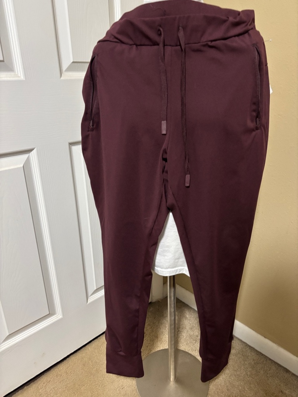Spyder Men's Maroon Jogger Pants with Drawstring